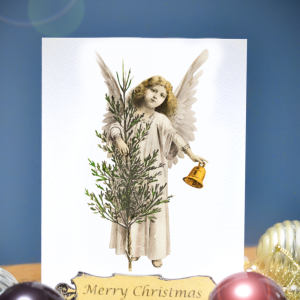 Victorian inspired Christmas Card (Angel)