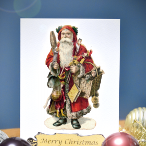 Victorian inspired Christmas Card (Santa)